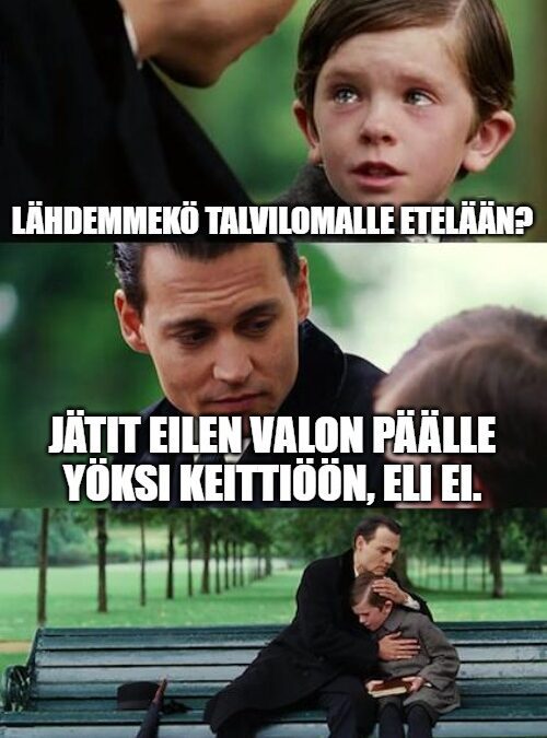 Meemi: kai me lähdetään talvilomalle?